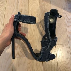 WORN ONCE: The Shoe Box denim heels